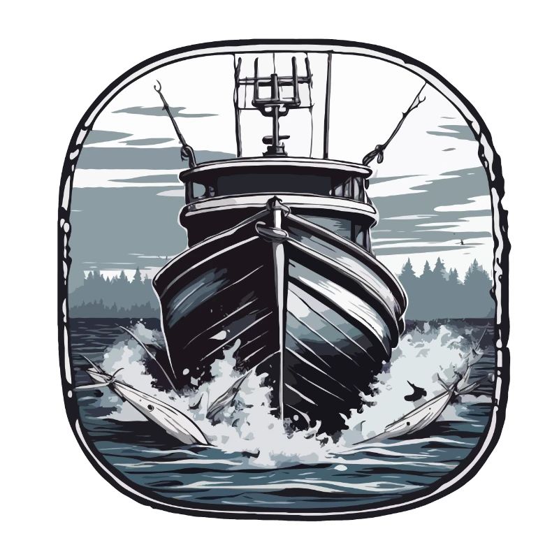 Bateau pirate / Bateau / Mer / Océan / Vagues