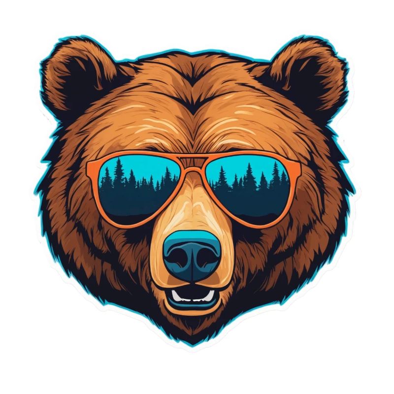 Cooler wilder Bär