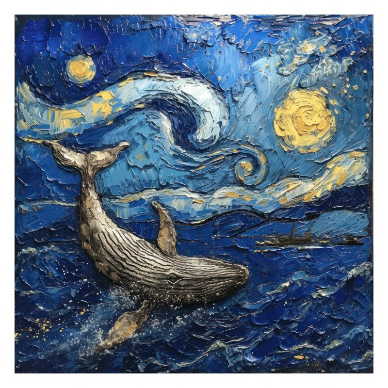 Poisson-baleine Van Gogh