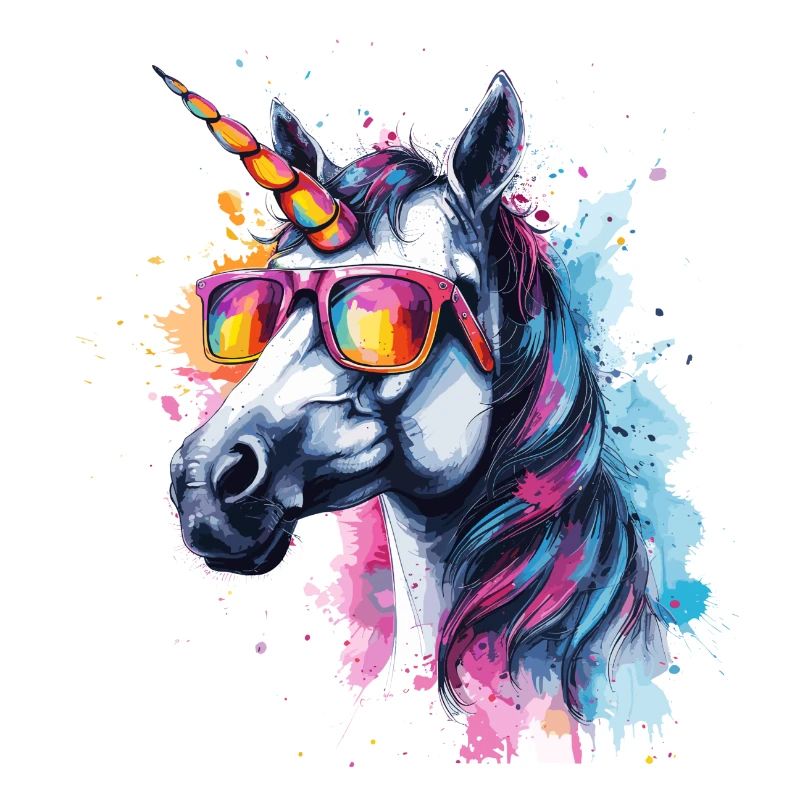 Party Einhorn mit Sonnenbrille