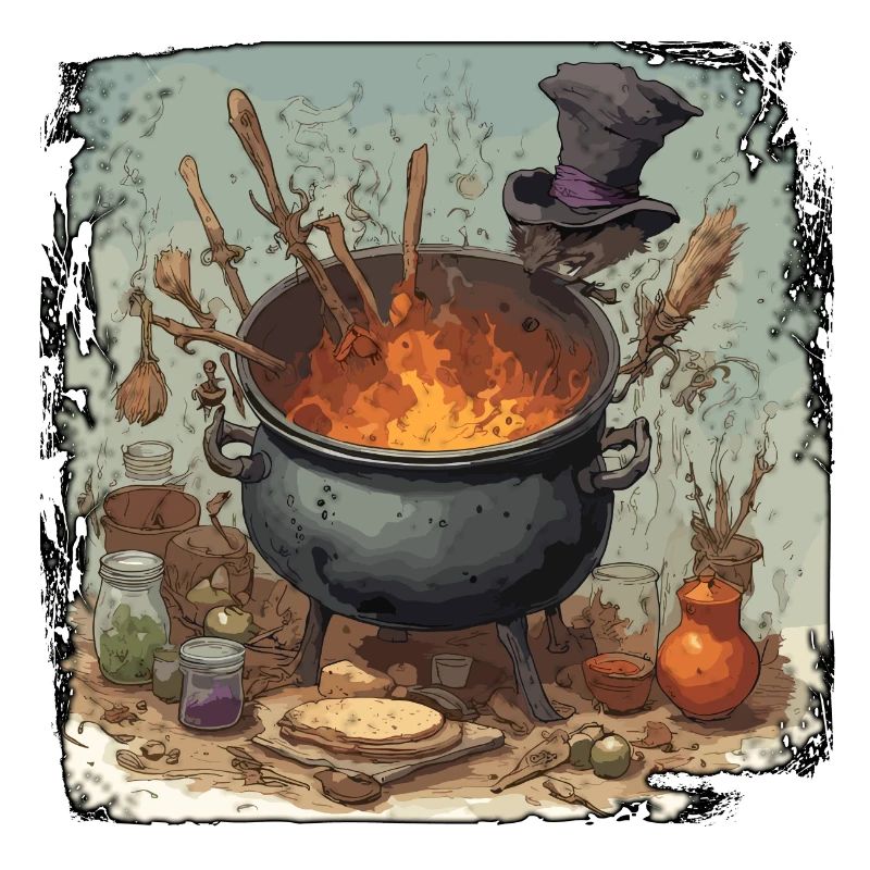 Cooking Pot / Witch's Cauldron / Halloween / Magic