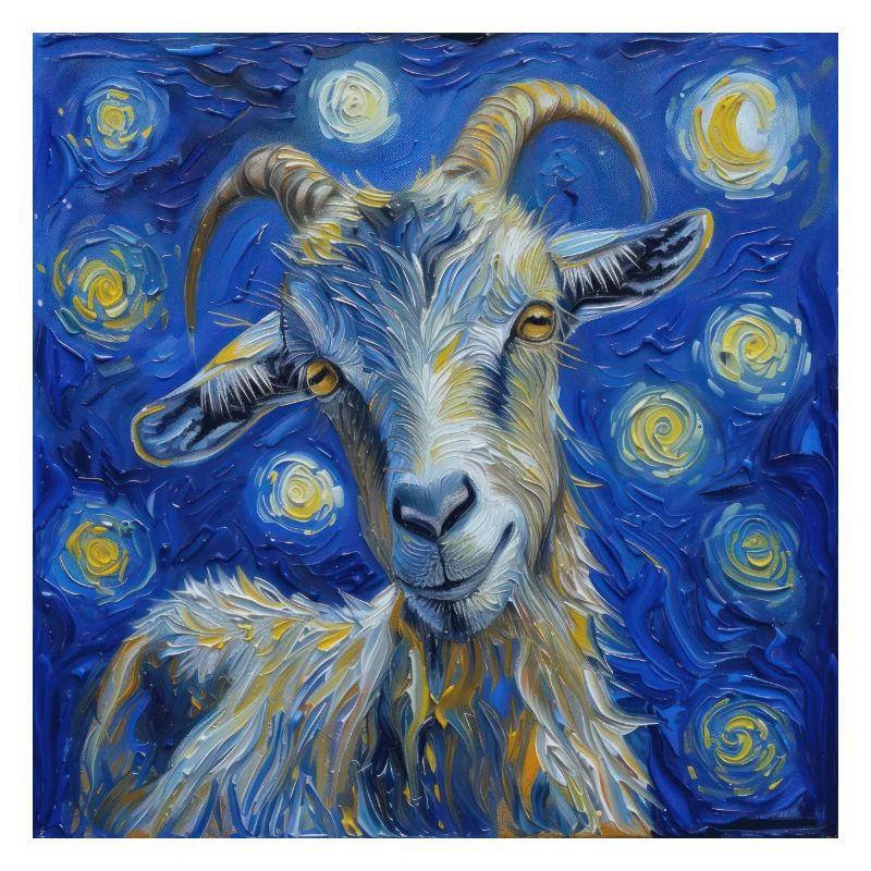 Ziege Van Gogh Sternennacht