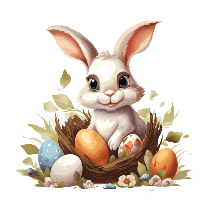 Sweet Easter bunny children
