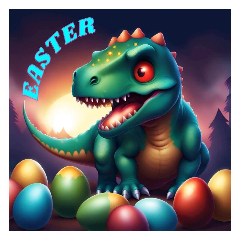 Dinosaur Red Eyes Easter