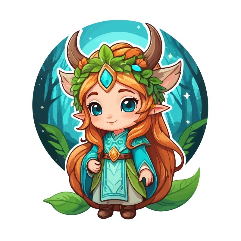 Druid Cute Illustration