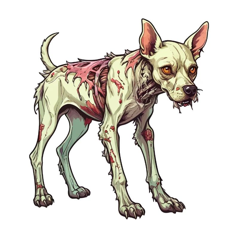Illustration de chien zombie