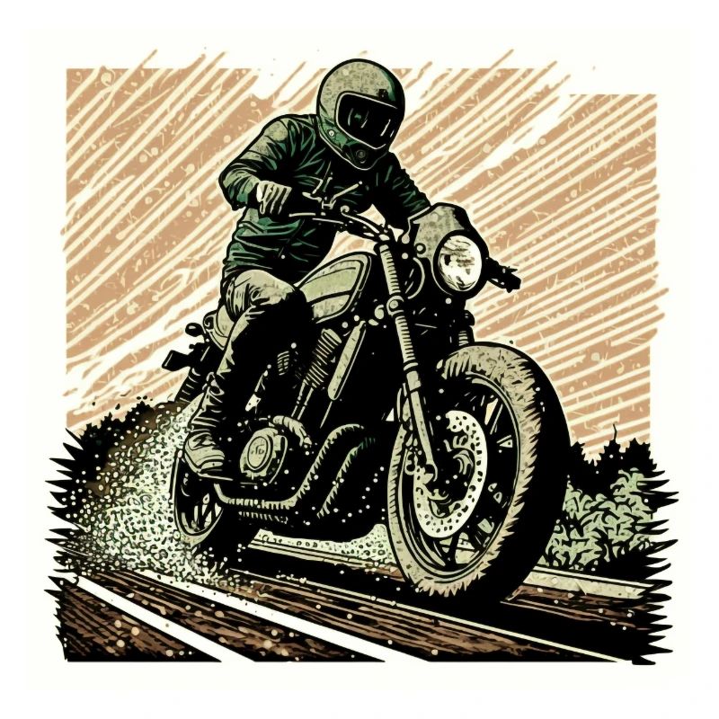 Caferacer vert orange