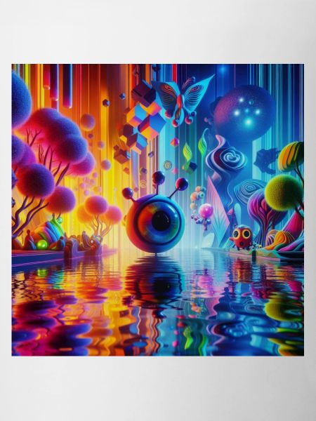 Surreal Dreamscape: Neon Waters