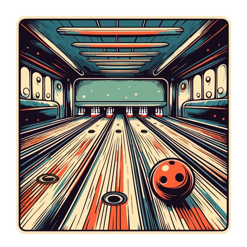 Bowling / Kegeln / Bowlingbahn / Pin / Strike