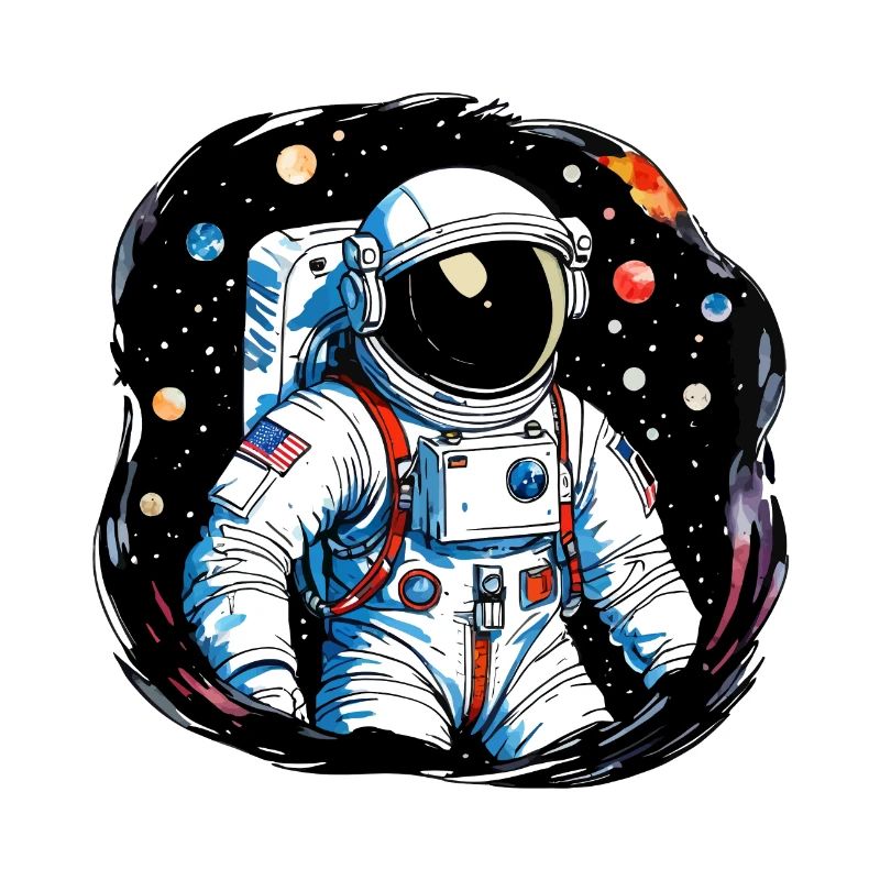 Aquarelle d’astronaute Aquarelle