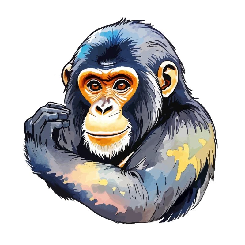 Aquarelles de singe