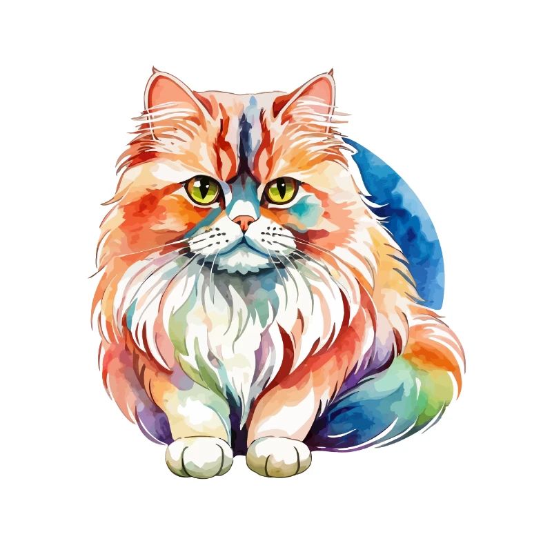 Perserkatze Wasserfarben