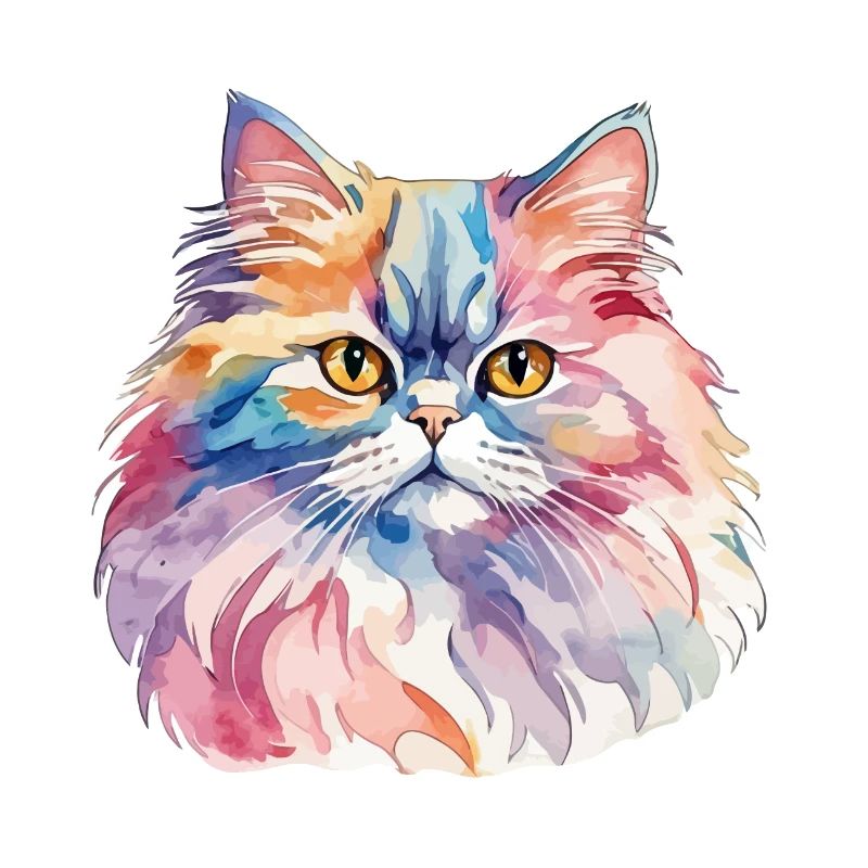 Perserkatze Wasserfarben