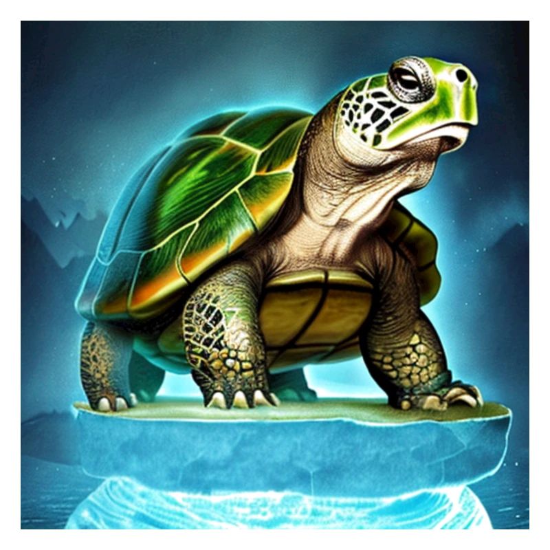 Turtle on a glacier