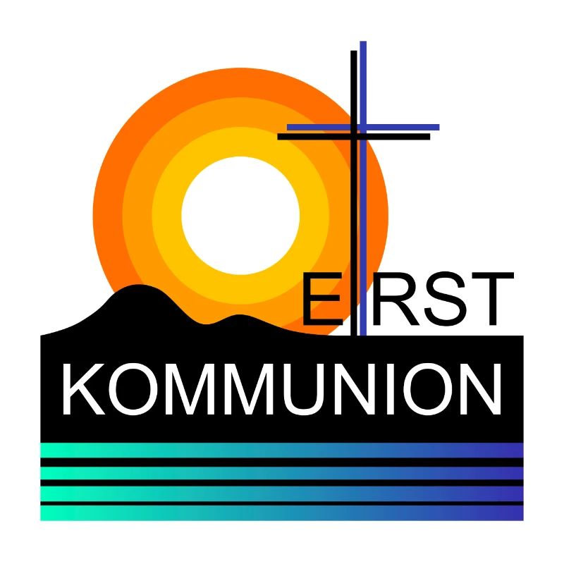 Première Communion avec le Soleil et la Croix