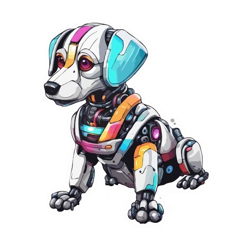 Roboter Tier / KI / Mechanisierte Tiere / Comic