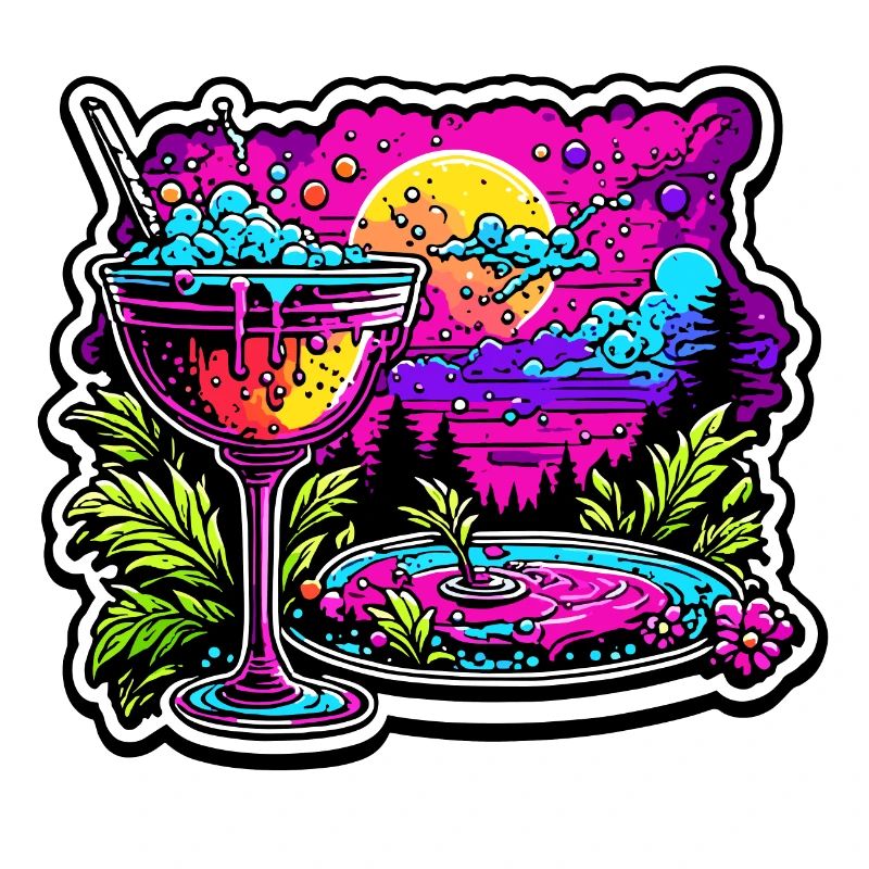 Abstrait / Cocktail / Coucher de soleil / Nourriture /