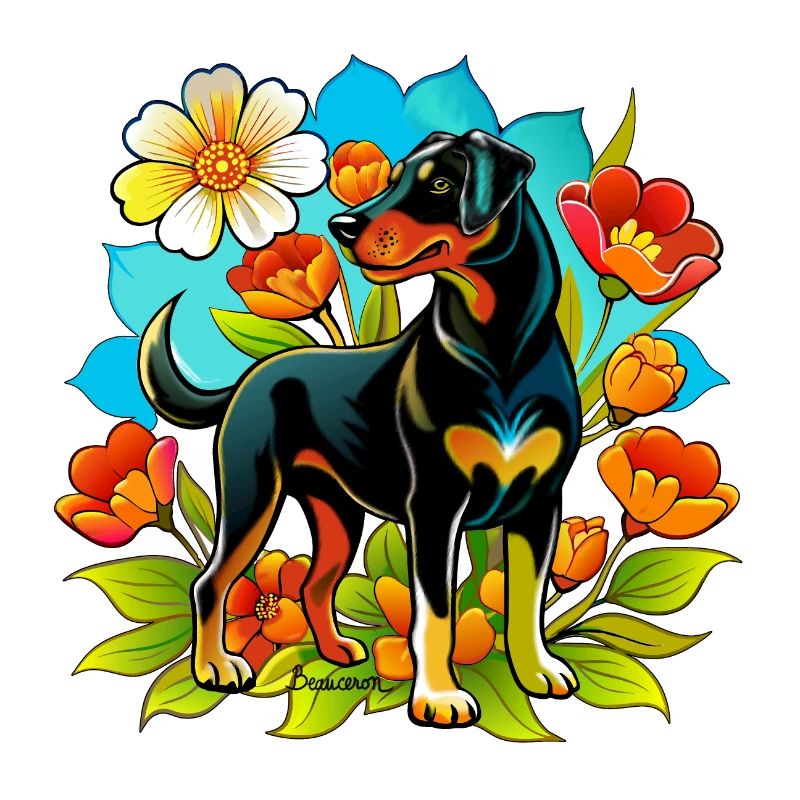 Chien beauceron - version oreilles non taillées