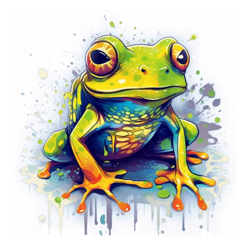 Bunter Frosch
