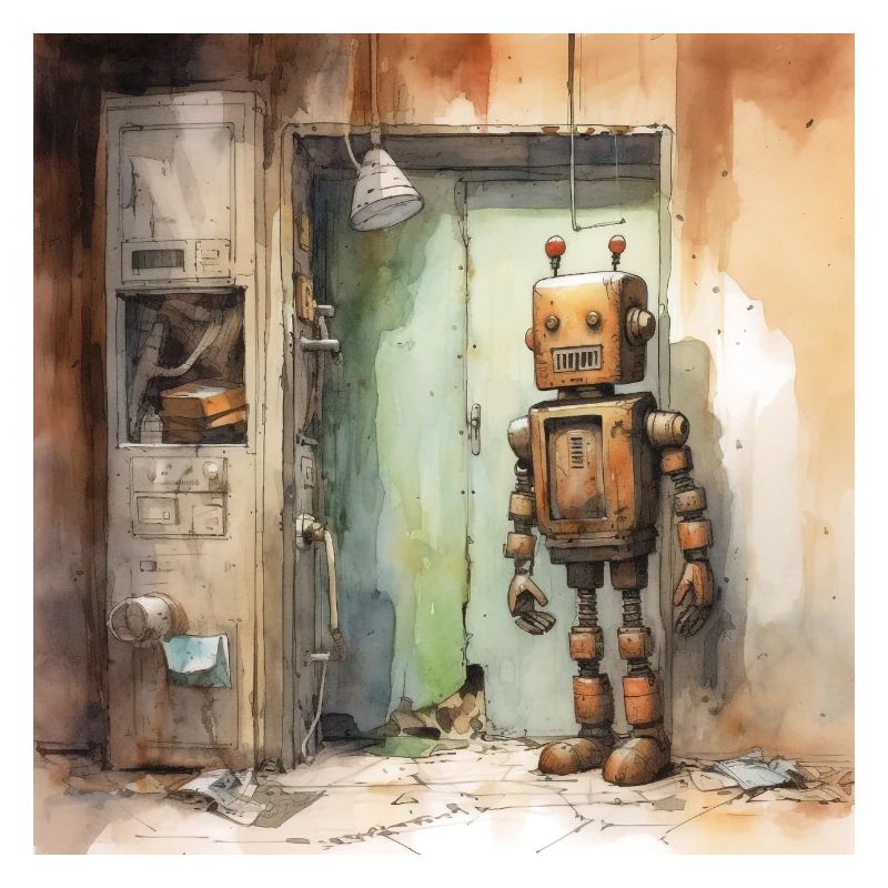 Old Rusty Abandoned Robot 3