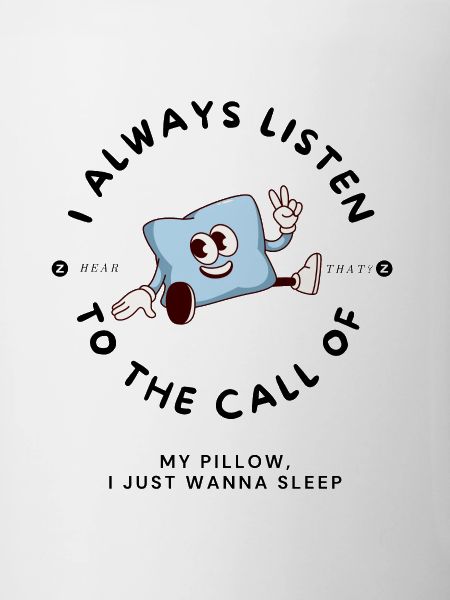 Pillow calling cartoon