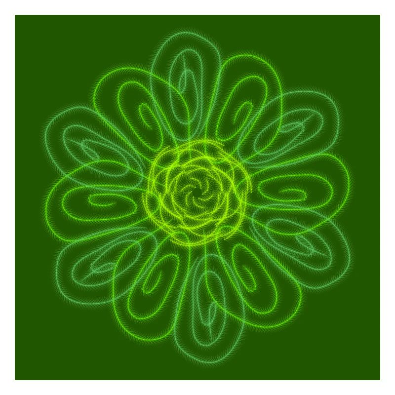 Fleur verte abstraite