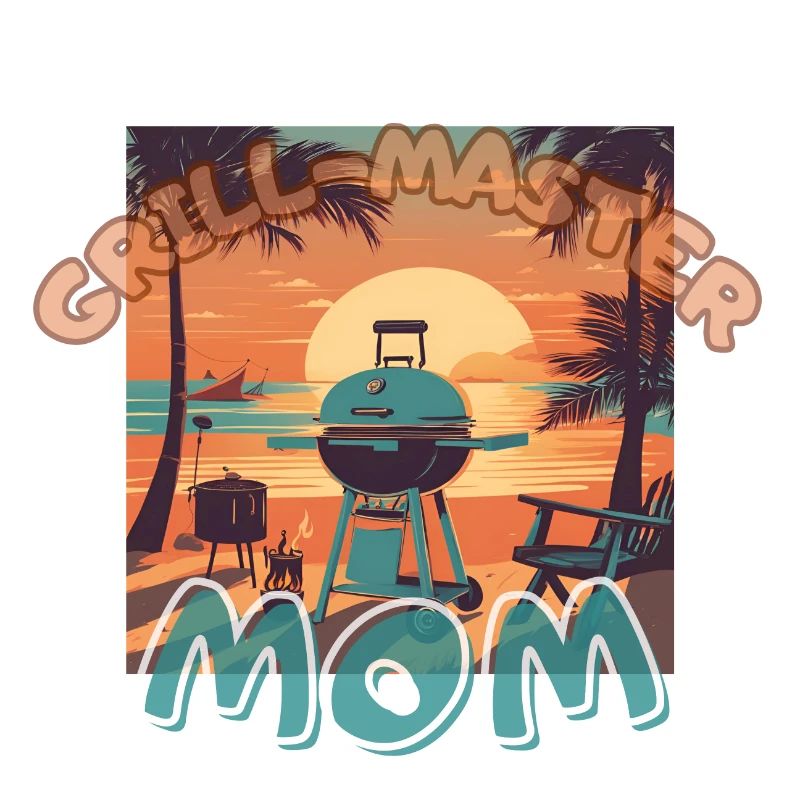 Grilling Mom Mom Mom Summer Beach
