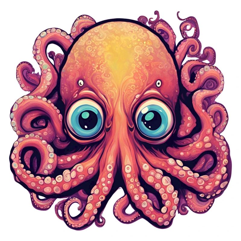 Süsser Tintenfisch Oktopus Geschenkidee