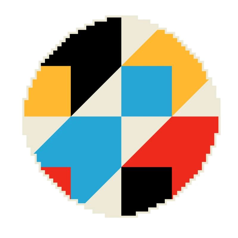 Geometric Composition in Vivid Colors