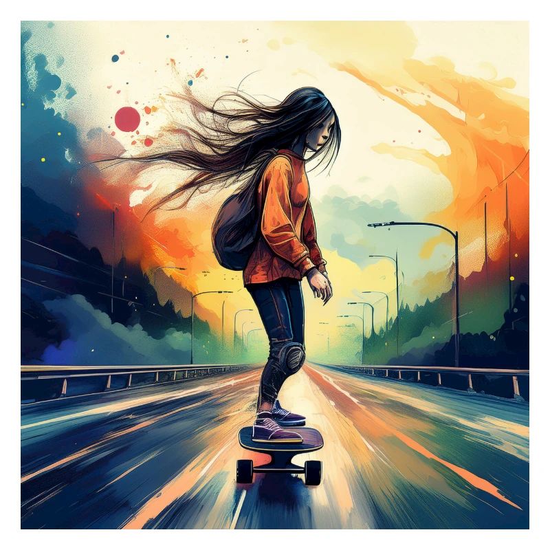 Skaters on the highway
