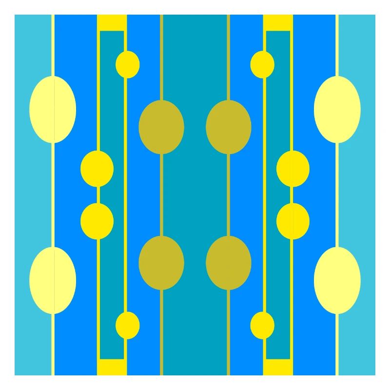 Bulles dorées dans le bleu