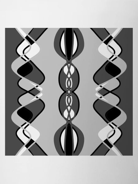 Symmetrical grey and black design