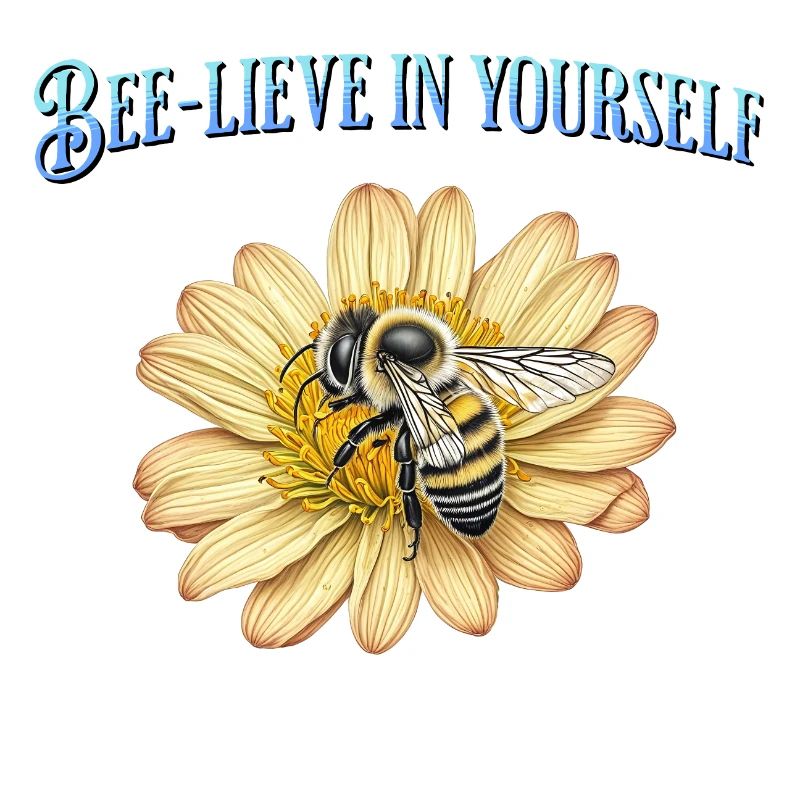 Bee-lieve in yourself, cute bee design