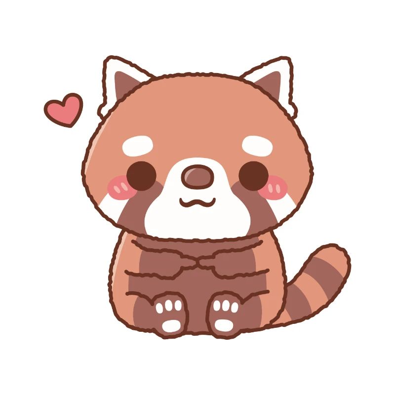 Panda roux timide mignon