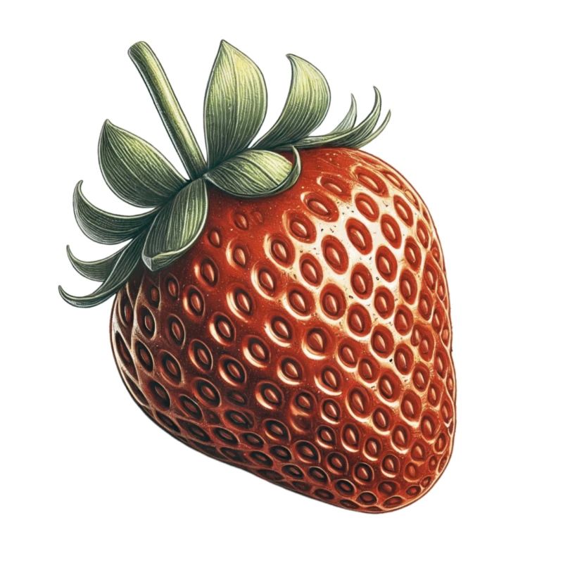Fraise Fruit Look rétro Collection de fruits