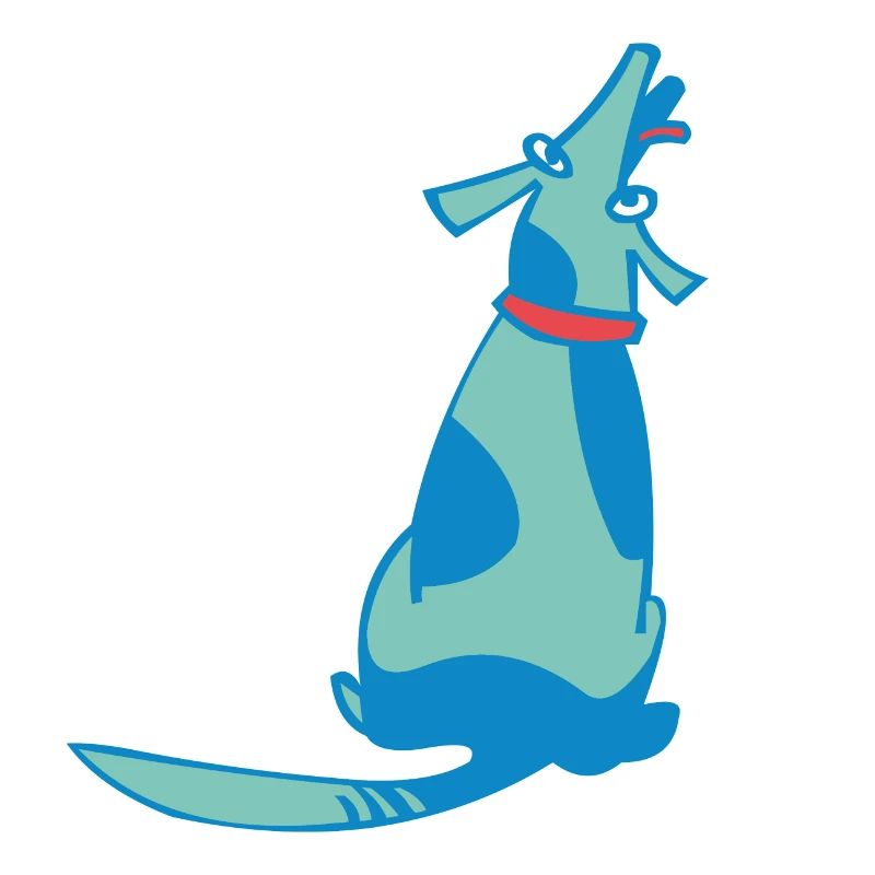 Aufmerksam sitzender Hund