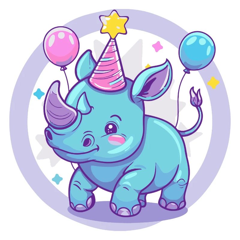 Rhinocéros Anniversaire Bébé