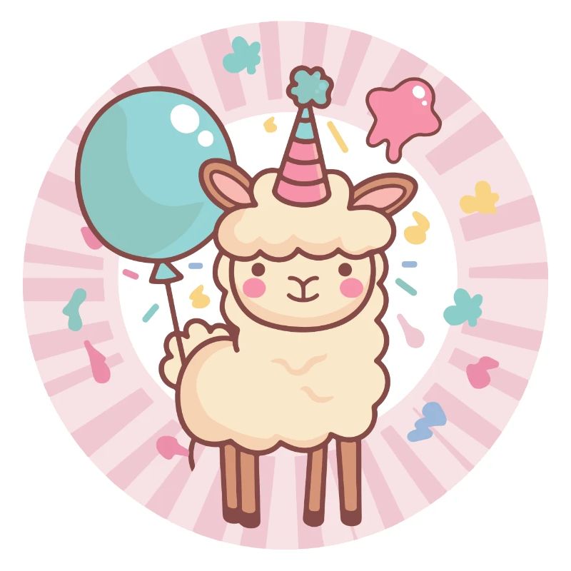 Alpaga Lama Anniversaire Bébé
