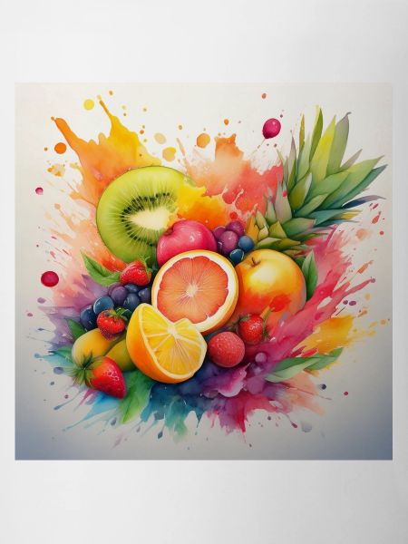 Vibrant Fruit Splash Art
