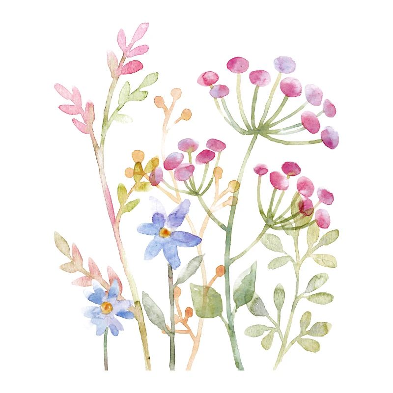 Delicate Watercolour Floral Art