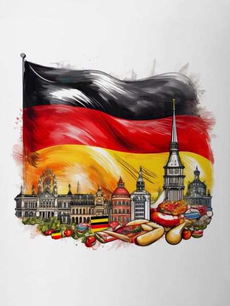 German Flag and Iconic Landmarks