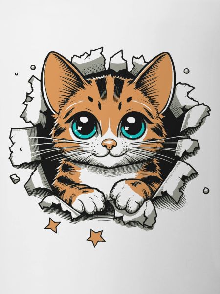 Chat mignon déchiré