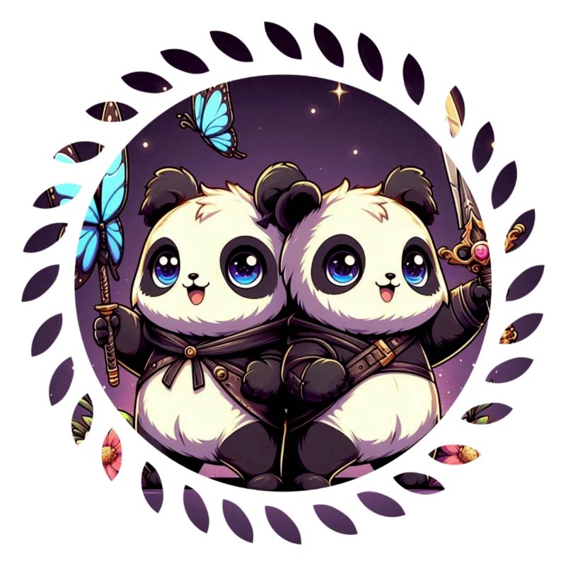 Niedliche Panda Babys