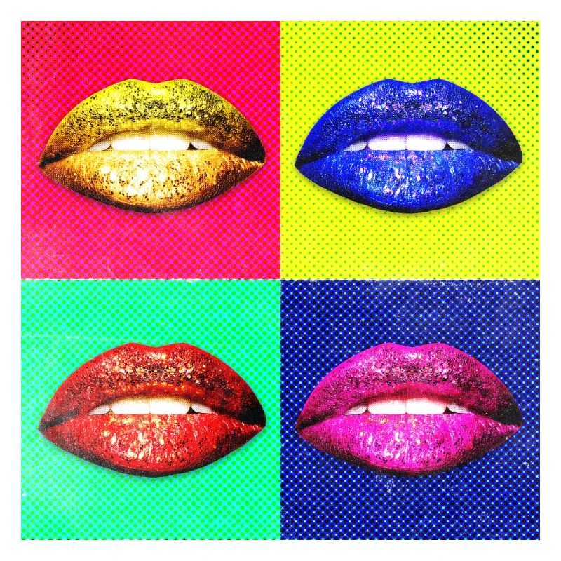 Colorful Lips (Pop Art, Halftone)