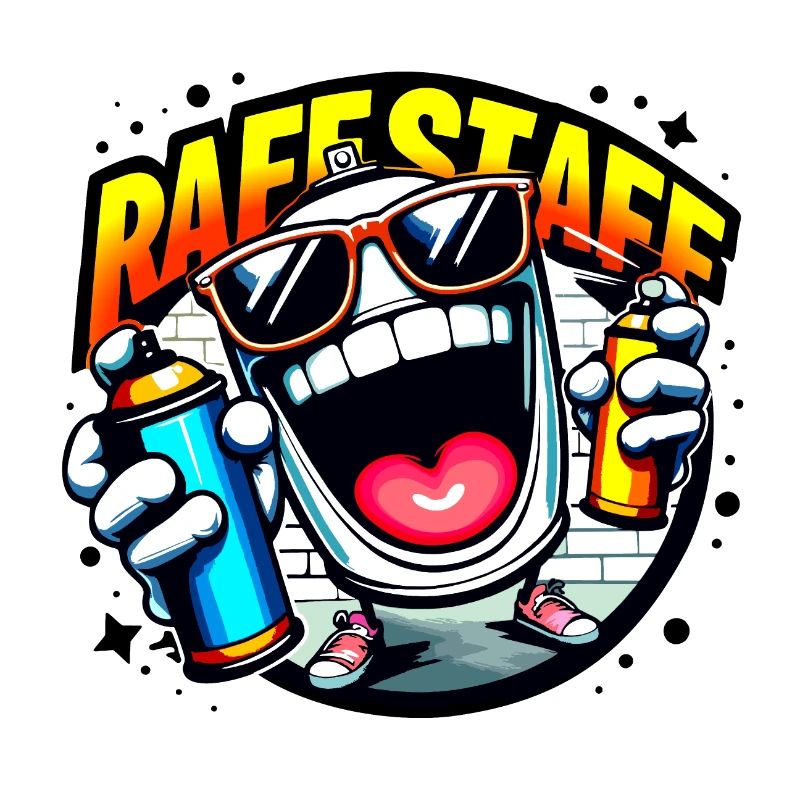 Lachende Spraydose Sprayer Graffiti - raffstaff ®