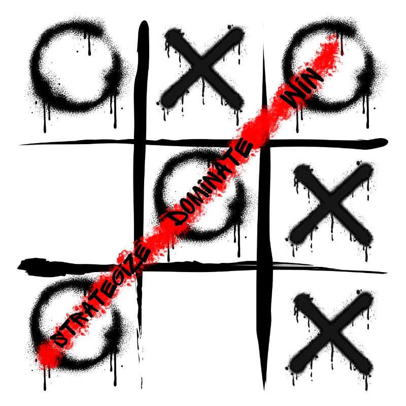 Tic Tac Toe - Graffiti-Stil