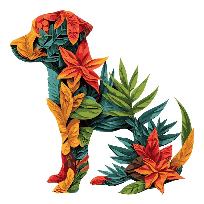 Le chien est composé de plantes
