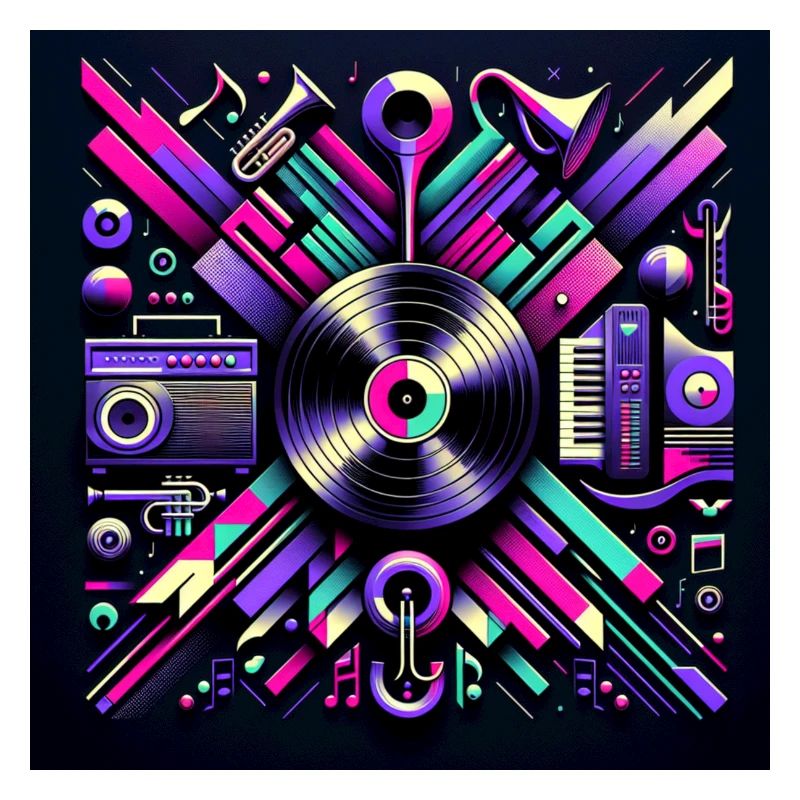 Neon Schallplatte – Retro trifft Moderne