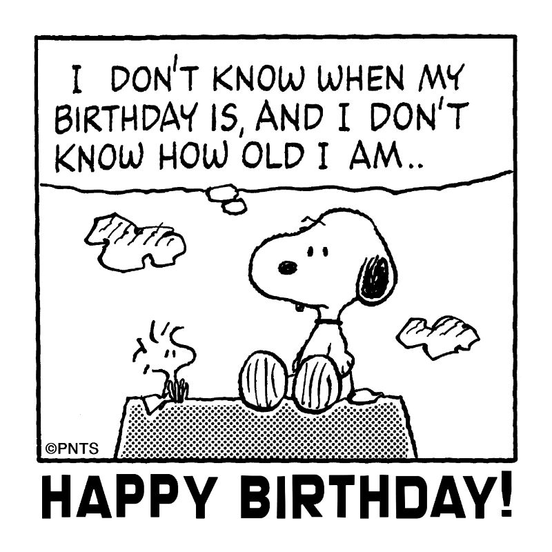 Peanuts Quote With Snoopy Birthday Design