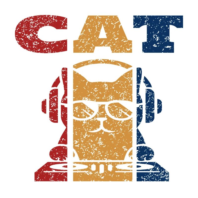 DJ Cat Retro Design